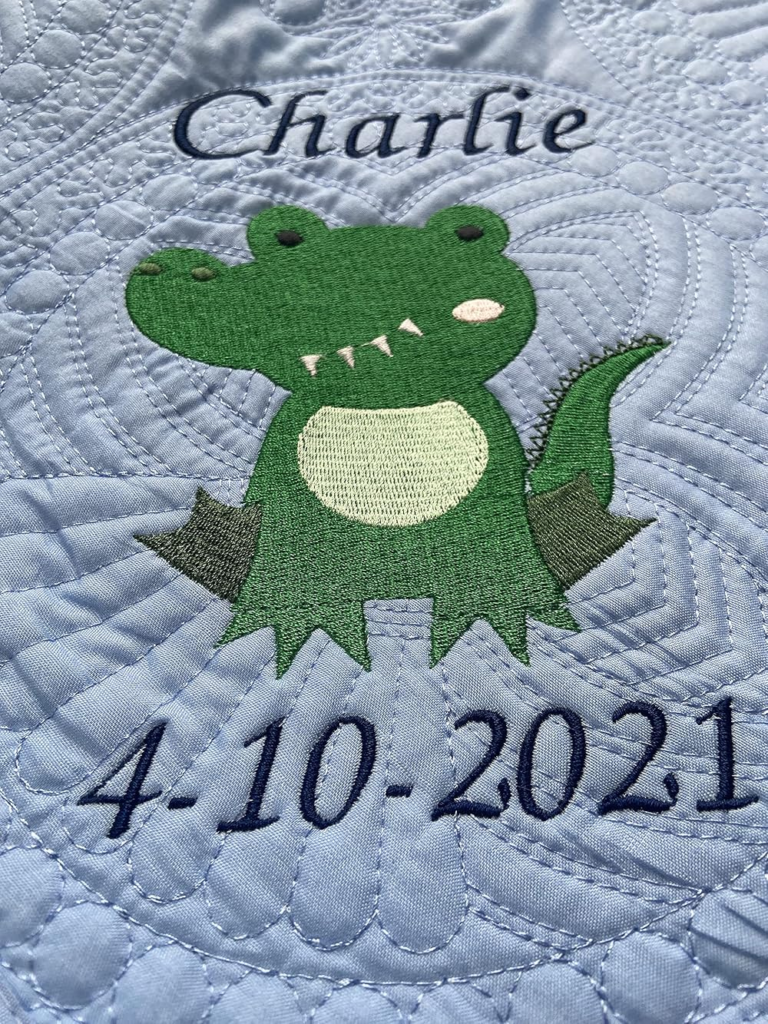 Gator Personalized Baby Blanket