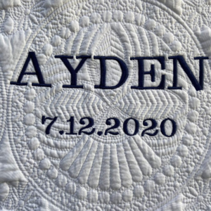 Name and Date Personalized Baby Blanket
