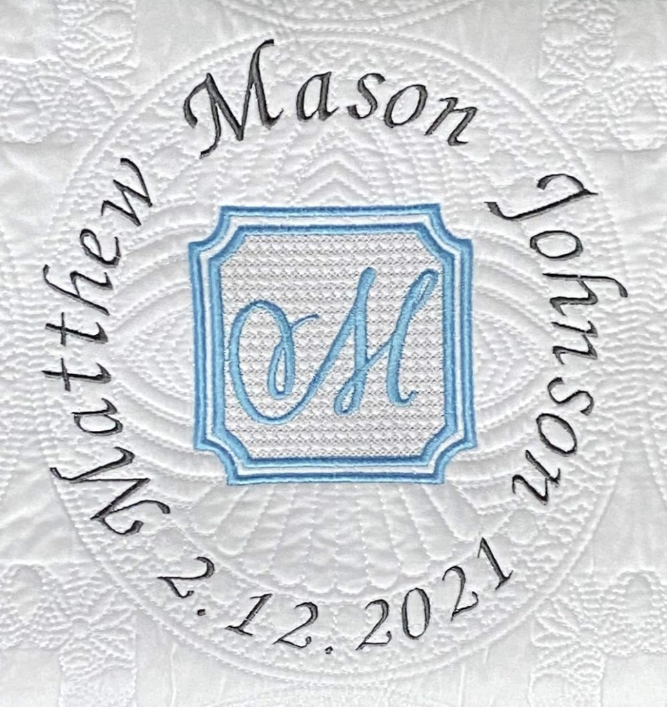 Plaque (Classic) Personalized Baby Blanket
