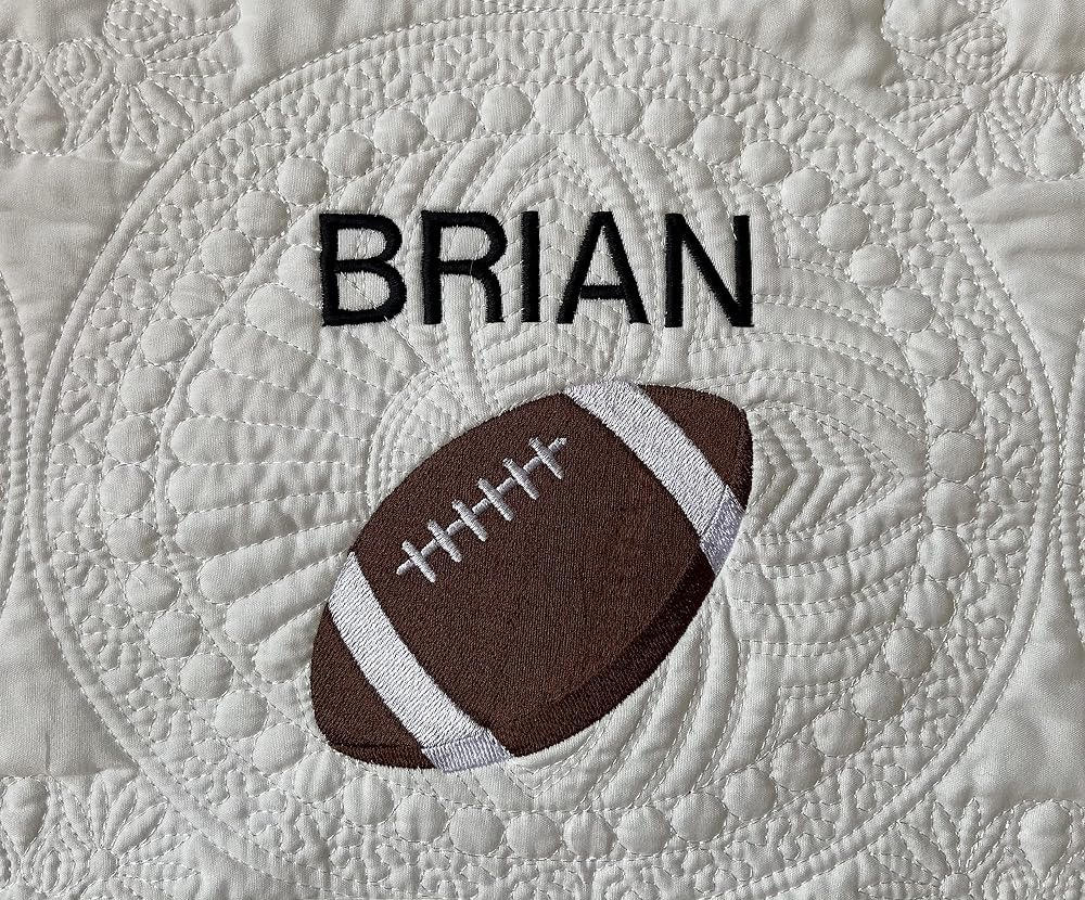 Football Personalized Baby Blanket