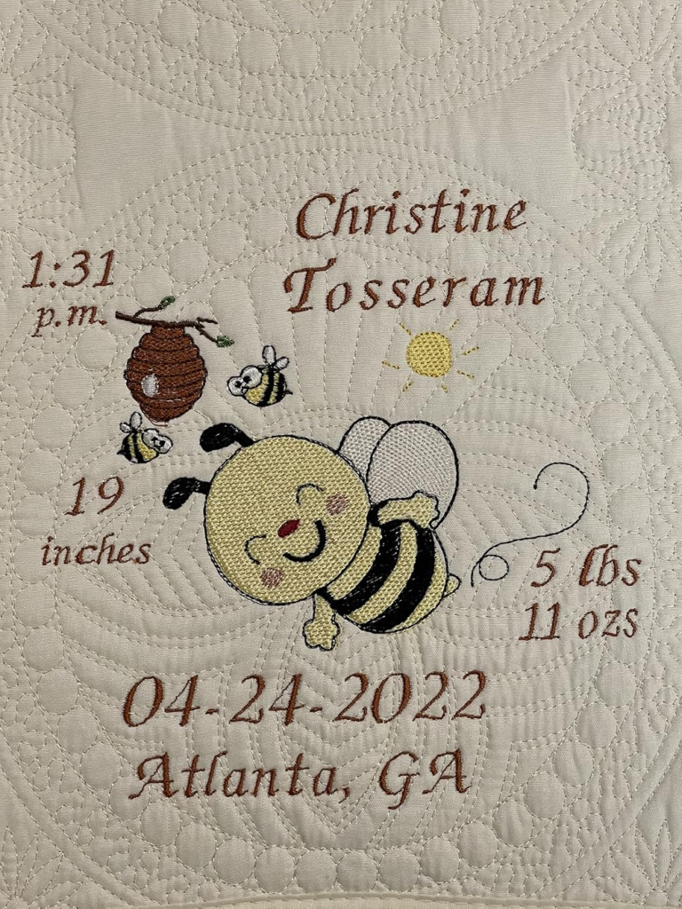 Honeybee Personalized Baby Blanket
