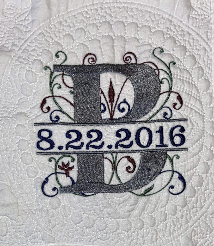 Letter & Date Personalized Baby Blanket