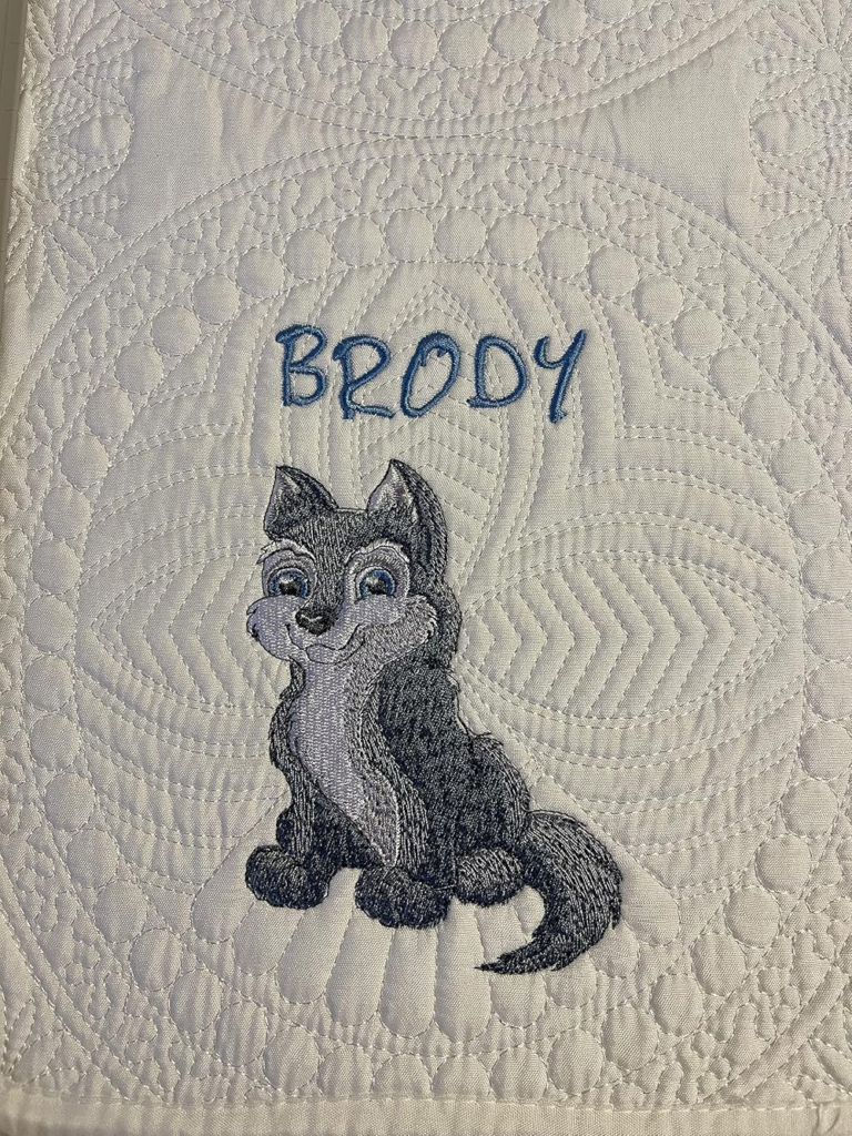 Wolf Personalized Baby Blanket