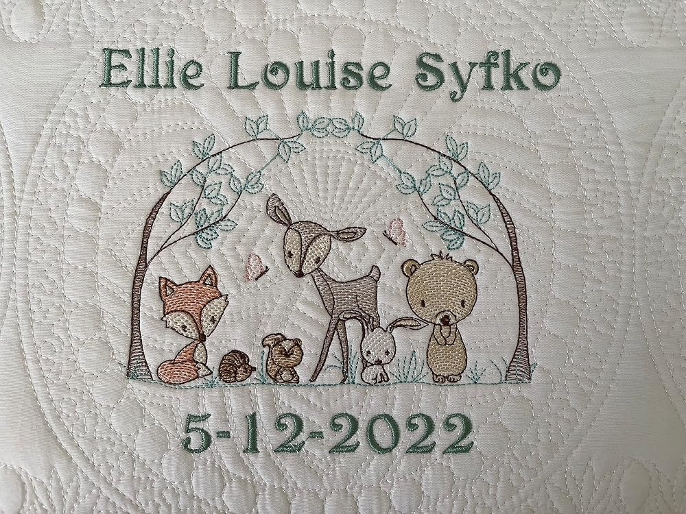 Woodland Animals Personalized Baby Blanket